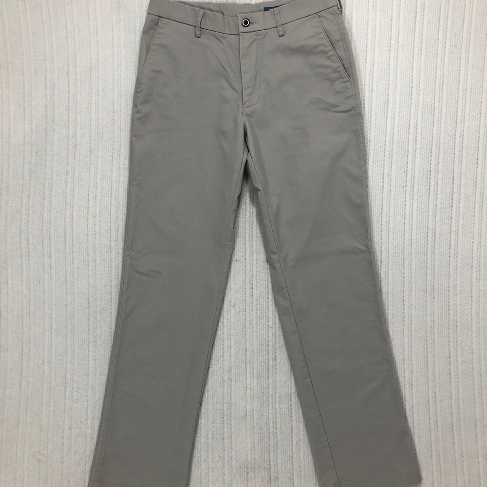 Dockers Mens Straight Fit Grey Chino Pants Size 32x32 Stretch WPL 386